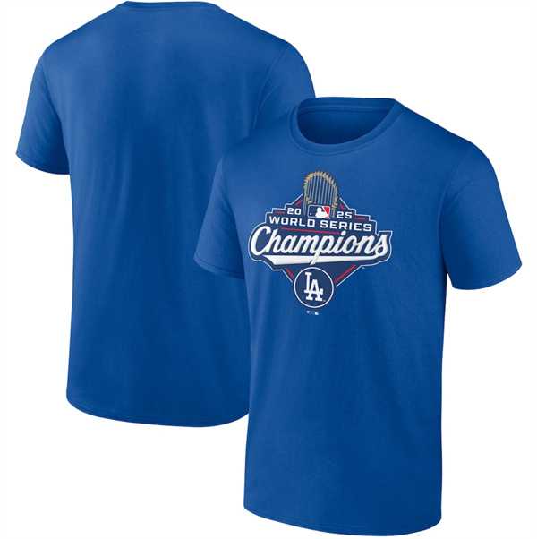 Men's Los Angeles Dodgers Royal 2025 World Series Champions Official Logo T-Shirt,We sell and wholesale Men's Los Angeles Dodgers Royal 2025 World Series Champions Official Logo T-Shirt on line form chian!