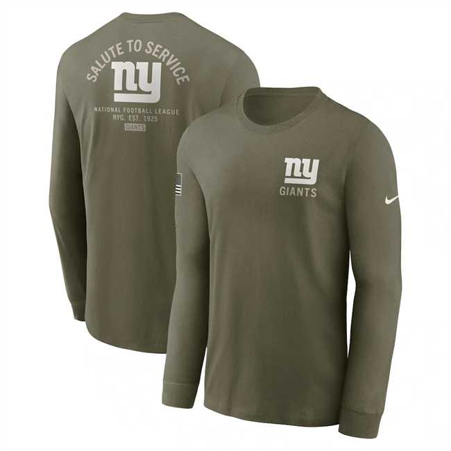 Men's New York Giants Olive 2025 Salute to Service Sideline Long Sleeve T-Shirt,We sell and wholesale Men's New York Giants Olive 2025 Salute to Service Sideline Long Sleeve T-Shirt on line form chian!