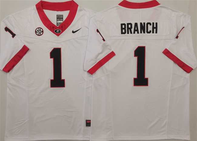 Georgia Bulldogs #1 Zachariah Branch White 2025 F.U.S.E. Stitched Jersey,We sell and wholesale Georgia Bulldogs #1 Zachariah Branch White 2025 F.U.S.E. Stitched Jersey on line form chian!