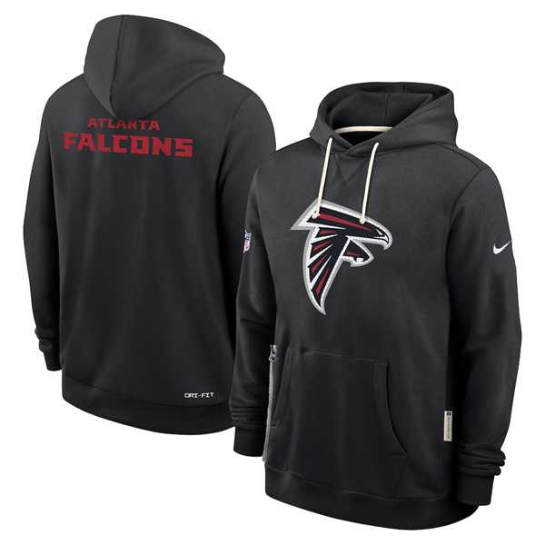 Men's Atlanta Falcons Black Sideline Standard Issue Initial Home Dri-FIT Pullover Hoodie,We sell and wholesale Men's Atlanta Falcons Black Sideline Standard Issue Initial Home Dri-FIT Pullover Hoodie on line form chian!