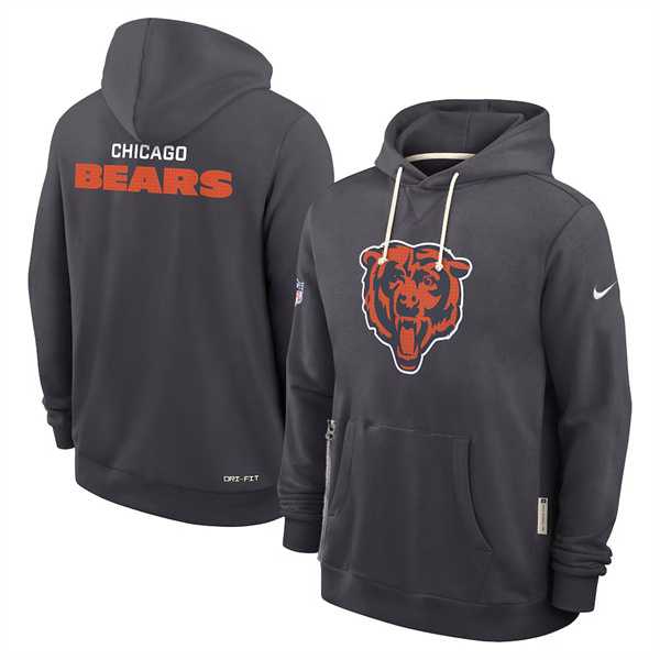 Men's Chicago Bears Anthracite Sideline Standard Issue Initial Home Dri-FIT Pullover Hoodie,We sell and wholesale Men's Chicago Bears Anthracite Sideline Standard Issue Initial Home Dri-FIT Pullover Hoodie on line form chian!