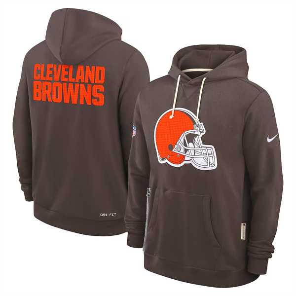 Men's Cleveland Browns Brown Sideline Standard Issue Initial Home Dri-FIT Pullover Hoodie,We sell and wholesale Men's Cleveland Browns Brown Sideline Standard Issue Initial Home Dri-FIT Pullover Hoodie on line form chian!