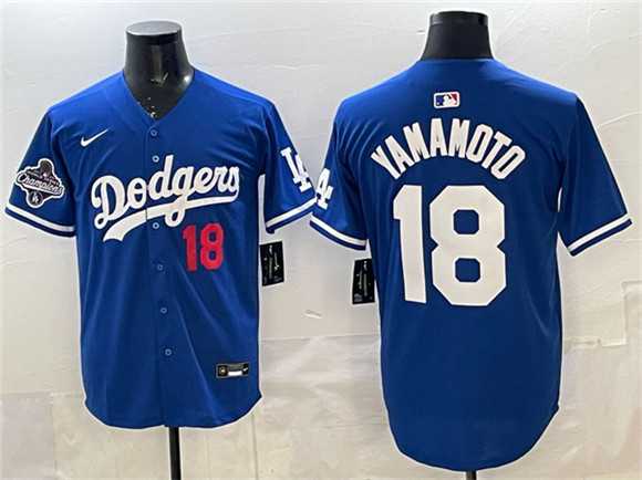 Men's Los Angeles Dodgers #18 Yoshinobu Yamamoto Royal 2025 World Series Champions Patch Limited Stitched Jersey,We sell and wholesale Men's Los Angeles Dodgers #18 Yoshinobu Yamamoto Royal 2025 World Series Champions Patch Limited Stitched Jersey on line form chian!