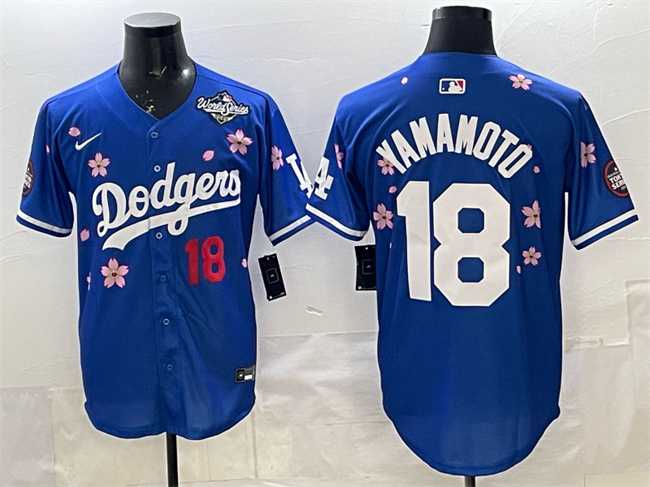 Men's Los Angeles Dodgers #18 Yoshinobu Yamamoto Royal 2025 World Series Patch Tokyo Series Limited Stitched Jersey,We sell and wholesale Men's Los Angeles Dodgers #18 Yoshinobu Yamamoto Royal 2025 World Series Patch Tokyo Series Limited Stitched Jersey on line form chian!