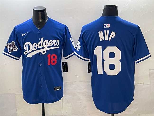 Men's Los Angeles Dodgers #18 MVP Royal 2025 World Series Champions Patch Limited Stitched Jersey,We sell and wholesale Men's Los Angeles Dodgers #18 MVP Royal 2025 World Series Champions Patch Limited Stitched Jersey on line form chian!