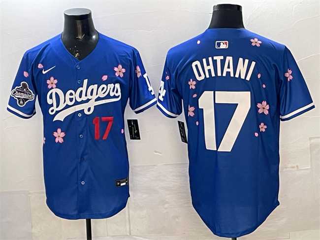 Men's Los Angeles Dodgers #17 Shohei Ohtani Royal 2025 World Series Champions Patch Tokyo Series Limited Stitched Jersey,We sell and wholesale Men's Los Angeles Dodgers #17 Shohei Ohtani Royal 2025 World Series Champions Patch Tokyo Series Limited Stitched Jersey on line form chian!