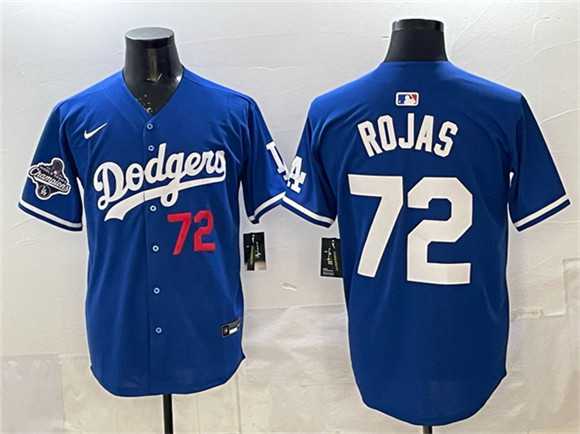 Men's Los Angeles Dodgers #72 Miguel Rojas Royal 2025 World Series Champions Patch Limited Stitched Jersey,We sell and wholesale Men's Los Angeles Dodgers #72 Miguel Rojas Royal 2025 World Series Champions Patch Limited Stitched Jersey on line form chian!