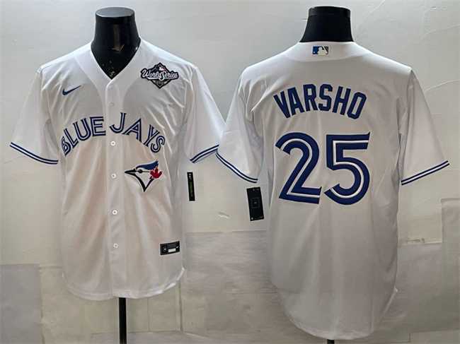 Men's Toronto Blue Jays #25 Daulton Varsho White 2025 World Series Home Cool Base Stitched Jersey,We sell and wholesale Men's Toronto Blue Jays #25 Daulton Varsho White 2025 World Series Home Cool Base Stitched Jersey on line form chian!