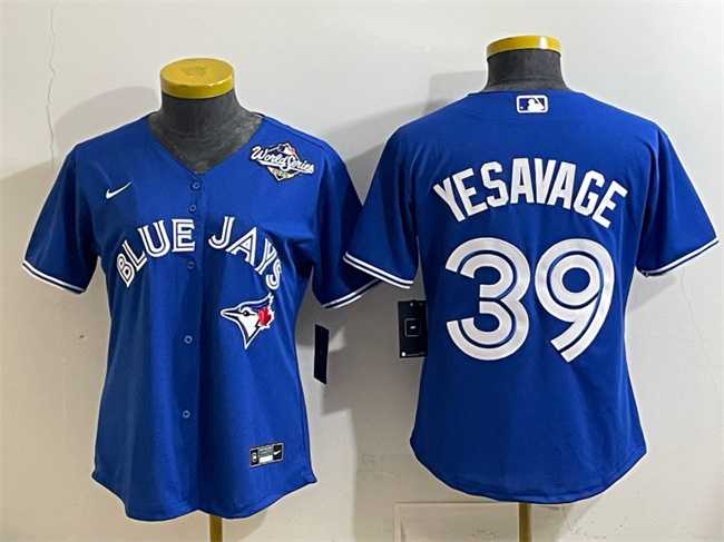 Women's Toronto Blue Jays #39 Trey Yesavage Royal 2025 World Series Cool Base Stitched Jersey(Run Small),We sell and wholesale Women's Toronto Blue Jays #39 Trey Yesavage Royal 2025 World Series Cool Base Stitched Jersey(Run Small) on line form chian!