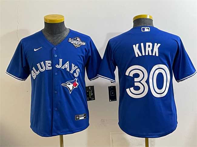 Youth Toronto Blue Jays #30 Alejandro Kirk Royal 2025 World Series Cool Base Stitched Jersey,We sell and wholesale Youth Toronto Blue Jays #30 Alejandro Kirk Royal 2025 World Series Cool Base Stitched Jersey on line form chian!