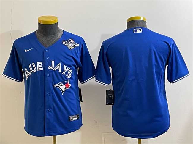 Youth Toronto Blue Jays Blank Royal 2025 World Series Cool Base Stitched Jersey,We sell and wholesale Youth Toronto Blue Jays Blank Royal 2025 World Series Cool Base Stitched Jersey on line form chian!