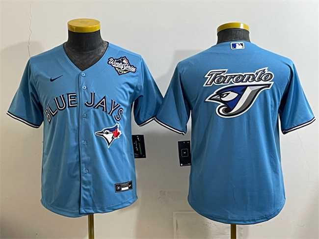 Youth Toronto Blue Jays Team Big Logo Blue 2025 World Series Cool Base Stitched Jersey,We sell and wholesale Youth Toronto Blue Jays Team Big Logo Blue 2025 World Series Cool Base Stitched Jersey on line form chian!
