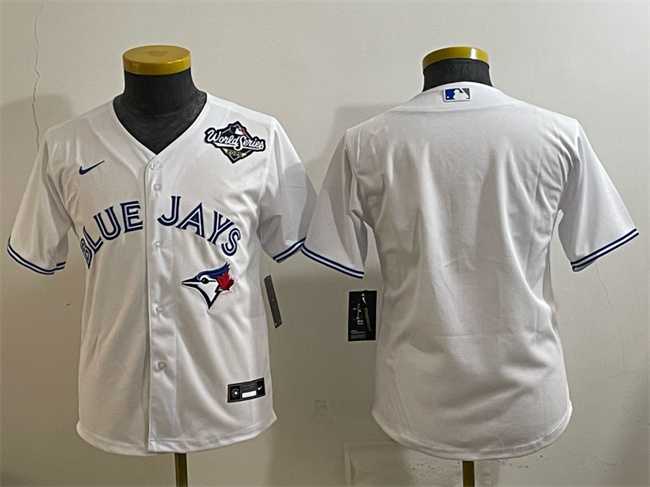 Youth Toronto Blue Jays Blank White 2025 World Series Cool Base Stitched Jersey,We sell and wholesale Youth Toronto Blue Jays Blank White 2025 World Series Cool Base Stitched Jersey on line form chian!