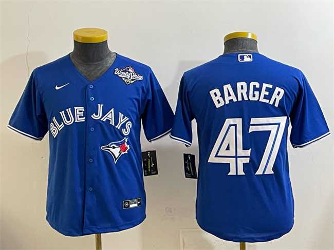 Youth Toronto Blue Jays #47 Addison Barger Royal 2025 World Series Cool Base Stitched Jersey,We sell and wholesale Youth Toronto Blue Jays #47 Addison Barger Royal 2025 World Series Cool Base Stitched Jersey on line form chian!