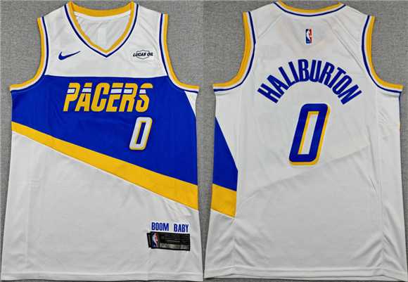 Men's Indiana Pacers #0 Tyrese Haliburton White 2025-26 City Edition Stitched Jersey,We sell and wholesale Men's Indiana Pacers #0 Tyrese Haliburton White 2025-26 City Edition Stitched Jersey on line form chian!