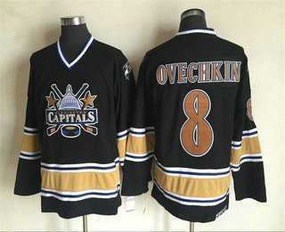 Men's Washington Capitals #8 Alex Ovechkin 2000-01 Black CCM Vintage Throwback Jersey,We sell and wholesale Men's Washington Capitals #8 Alex Ovechkin 2000-01 Black CCM Vintage Throwback Jersey on line form chian!