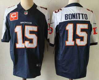 Men's Denver Broncos #15 Nik Bonitto Navy Blue C Patch Thanksgiving FUSE Vapor Jersey,We sell and wholesale Men's Denver Broncos #15 Nik Bonitto Navy Blue C Patch Thanksgiving FUSE Vapor Jersey on line form chian!