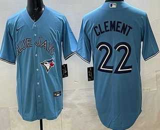 Men's Toronto Blue Jays #22 Ernie Clement Light Blue Cool Base Jersey,We sell and wholesale Men's Toronto Blue Jays #22 Ernie Clement Light Blue Cool Base Jersey on line form chian!