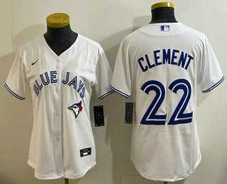 Women's Toronto Blue Jays #22 Ernie Clement White Cool Base Jersey,We sell and wholesale Women's Toronto Blue Jays #22 Ernie Clement White Cool Base Jersey on line form chian!