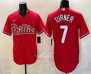 Men's Philadelphia Phillies #7 Trea Turner Red Cool Base Stitched Jersey,We sell and wholesale Men's Philadelphia Phillies #7 Trea Turner Red Cool Base Stitched Jersey on line form chian!