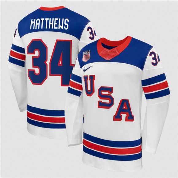 Men's USA #34 Auston Matthews White 2026 Stitched Jersey Dzhi,We sell and wholesale Men's USA #34 Auston Matthews White 2026 Stitched Jersey Dzhi on line form chian!