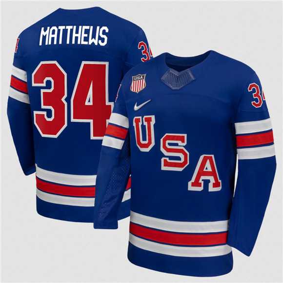 Men's USA #34 Auston Matthews Royal 2026 Stitched Jersey Dzhi,We sell and wholesale Men's USA #34 Auston Matthews Royal 2026 Stitched Jersey Dzhi on line form chian!