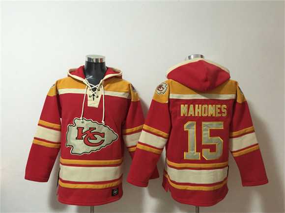 Men's Kansas City Chiefs #15 Patrick Mahomes Red Lace-Up Pullover Hoodie,We sell and wholesale Men's Kansas City Chiefs #15 Patrick Mahomes Red Lace-Up Pullover Hoodie on line form chian!
