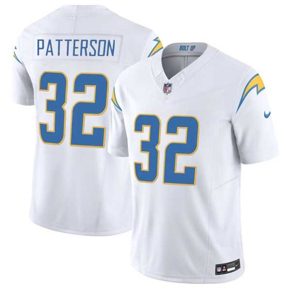 Men's Los Angeles Chargers #32 Jaret Patterson White 2025 F.U.S.E. Vapor Limited Stitched Jersey Dzhi,We sell and wholesale Men's Los Angeles Chargers #32 Jaret Patterson White 2025 F.U.S.E. Vapor Limited Stitched Jersey Dzhi on line form chian!