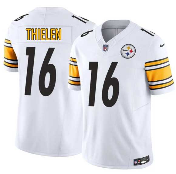 Men's Pittsburgh Steelers #16 Adam Thielen White 2025 F.U.S.E. Vapor Limited Stitched Jersey Dzhi,We sell and wholesale Men's Pittsburgh Steelers #16 Adam Thielen White 2025 F.U.S.E. Vapor Limited Stitched Jersey Dzhi on line form chian!