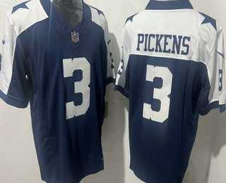 Men's Dallas Cowboys #3 George Pickens Navy Blue Thanksgiving FUSE Vapor Limited Stitched Jersey,We sell and wholesale Men's Dallas Cowboys #3 George Pickens Navy Blue Thanksgiving FUSE Vapor Limited Stitched Jersey on line form chian!