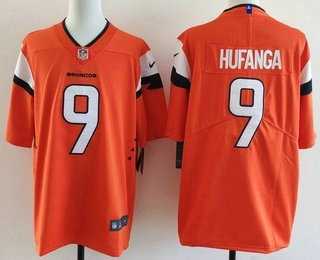 Men's Denver Broncos #9 Talanoa Hufanga Limited Orange Vapor Jersey,We sell and wholesale Men's Denver Broncos #9 Talanoa Hufanga Limited Orange Vapor Jersey on line form chian!
