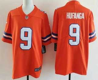 Men's Denver Broncos #9 Talanoa Hufanga Limited Orange Throwback Vapor Jersey,We sell and wholesale Men's Denver Broncos #9 Talanoa Hufanga Limited Orange Throwback Vapor Jersey on line form chian!
