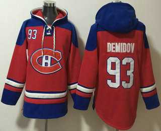 Men's Montreal Canadiens #93 Ivan Demidov Red Ageless Must Have Lace Up Pullover Hoodie,We sell and wholesale Men's Montreal Canadiens #93 Ivan Demidov Red Ageless Must Have Lace Up Pullover Hoodie on line form chian!