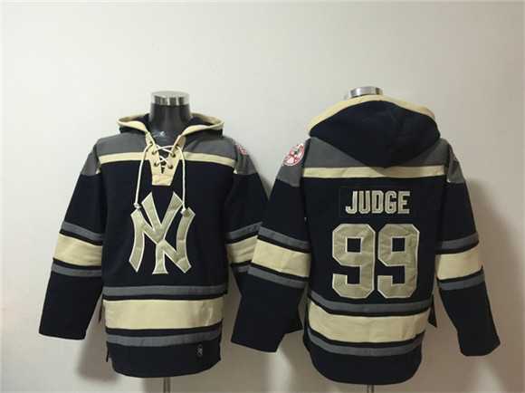 Men's New York Yankees #99 Aaron Judge Navy Ageless Must-Have Lace-Up Pullover Hoodie,We sell and wholesale Men's New York Yankees #99 Aaron Judge Navy Ageless Must-Have Lace-Up Pullover Hoodie on line form chian!