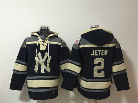Men's New York Yankees #2 Derek Jeter Navy Ageless Must-Have Lace-Up Pullover Hoodie,We sell and wholesale Men's New York Yankees #2 Derek Jeter Navy Ageless Must-Have Lace-Up Pullover Hoodie on line form chian!