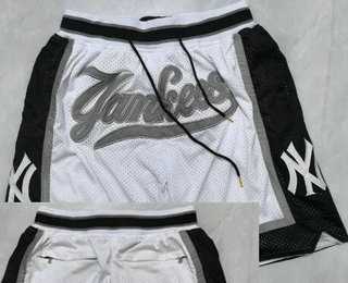 Men's New York Yankees White Just Don Shorts,We sell and wholesale Men's New York Yankees White Just Don Shorts on line form chian!
