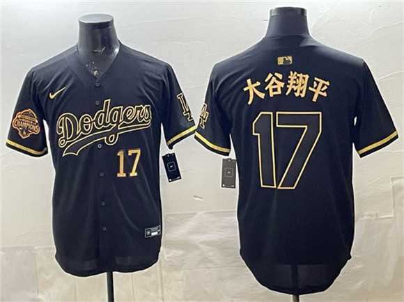 Men's Los Angeles Dodgers #17 Shohei Ohtani Black Gold 2025 Back to Back Champions Patch Limited Stitched Jersey Dzhi,We sell and wholesale Men's Los Angeles Dodgers #17 Shohei Ohtani Black Gold 2025 Back to Back Champions Patch Limited Stitched Jersey Dzhi on line form chian!