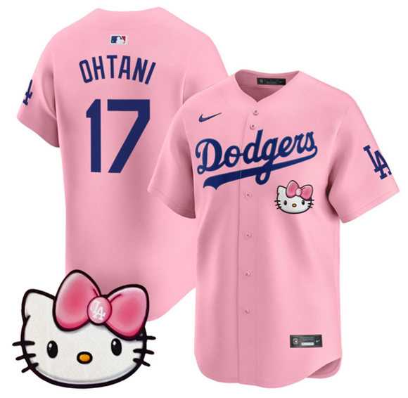 Men's Los Angeles Dodgers #17 Shohei Ohtani Pink 2025 Hello Kitty Vapor Limited Stitched Jersey Dzhi,We sell and wholesale Men's Los Angeles Dodgers #17 Shohei Ohtani Pink 2025 Hello Kitty Vapor Limited Stitched Jersey Dzhi on line form chian!