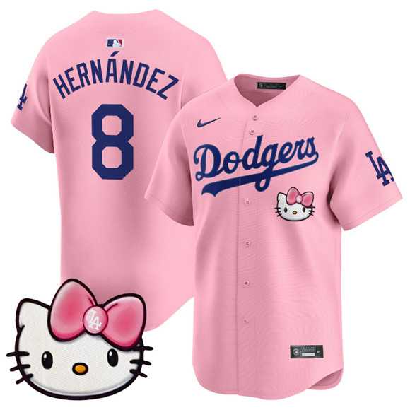 Men's Los Angeles Dodgers #8 Enrique Hernandez Pink 2025 Hello Kitty Vapor Limited Stitched Jersey Dzhi,We sell and wholesale Men's Los Angeles Dodgers #8 Enrique Hernandez Pink 2025 Hello Kitty Vapor Limited Stitched Jersey Dzhi on line form chian!