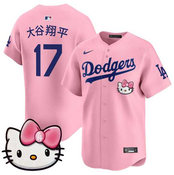 Men's Los Angeles Dodgers #17 Ohtani Pink 2025 Hello Kitty Vapor Limited Stitched Jersey Dzhi,We sell and wholesale Men's Los Angeles Dodgers #17 Ohtani Pink 2025 Hello Kitty Vapor Limited Stitched Jersey Dzhi on line form chian!