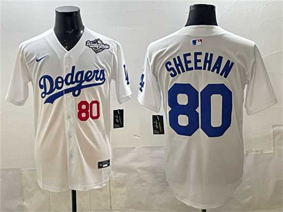 Men's Los Angeles Dodgers #80 Emmet Sheehan White 2025 World Series Patch Limited Stitched Jersey Dzhi,We sell and wholesale Men's Los Angeles Dodgers #80 Emmet Sheehan White 2025 World Series Patch Limited Stitched Jersey Dzhi on line form chian!