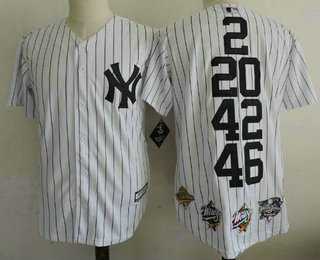 Men's New York Yankees 2 20 42 46 White Home Cool Base Cooperstown Collection Commemorative Jersey with 5 World Series Champions Patches Dzhi,We sell and wholesale Men's New York Yankees 2 20 42 46 White Home Cool Base Cooperstown Collection Commemorative Jersey with 5 World Series Champions Patches Dzhi on line form chian!