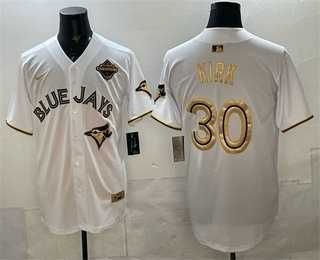 Men's Toronto Blue Jays #30 Alejandro Kirk White Gold 2025 American League Champions Limited Stitched Jersey Dzhi,We sell and wholesale Men's Toronto Blue Jays #30 Alejandro Kirk White Gold 2025 American League Champions Limited Stitched Jersey Dzhi on line form chian!