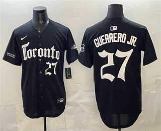 Men's Toronto Blue Jays #27 Vladimir Guerrero Jr Black Gothic North Edition Limited Stitched Jersey Dzhi,We sell and wholesale Men's Toronto Blue Jays #27 Vladimir Guerrero Jr Black Gothic North Edition Limited Stitched Jersey Dzhi on line form chian!