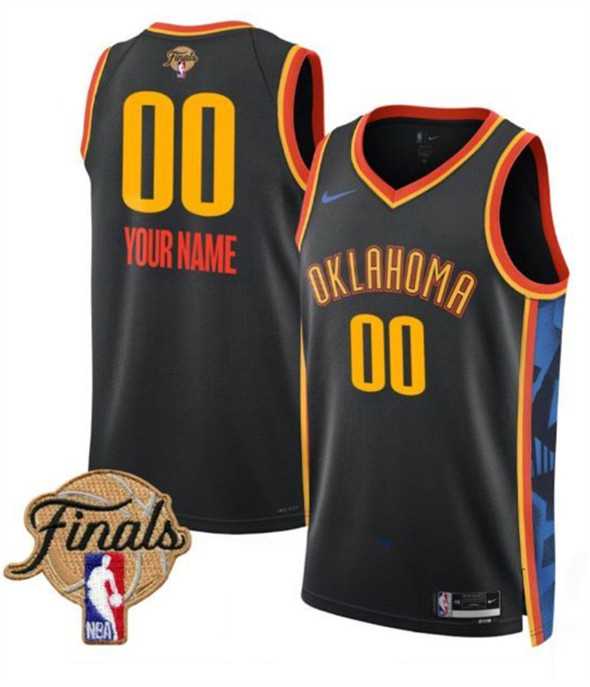 Men's Oklahoma City Thunder Active Player Custom Black 2024-25 City Edition Stitched Basketball Jersey,We sell and wholesale Men's Oklahoma City Thunder Active Player Custom Black 2024-25 City Edition Stitched Basketball Jersey on line form chian!