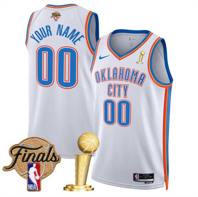 Men's Oklahoma City Thunder Active Player Custom White 2025 Finals Patch And Finals Champions Patch Association Edition Stitched Basketball Jersey,We sell and wholesale Men's Oklahoma City Thunder Active Player Custom White 2025 Finals Patch And Finals Champions Patch Association Edition Stitched Basketball Jersey on line form chian!