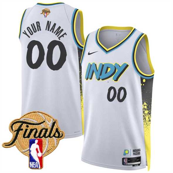 Men's Indiana Pacers Active Player Custom White 2024-25 City Edition Stitched Basketball Jersey,We sell and wholesale Men's Indiana Pacers Active Player Custom White 2024-25 City Edition Stitched Basketball Jersey on line form chian!