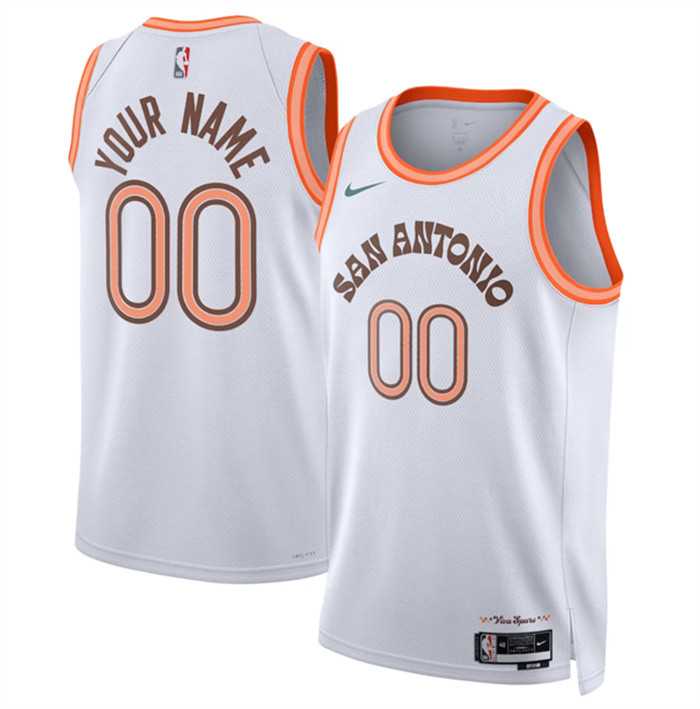 Men's San Antonio Spurs Active Player Custom White 2023-24 City Edition Stitched Basketball Jersey,We sell and wholesale Men's San Antonio Spurs Active Player Custom White 2023-24 City Edition Stitched Basketball Jersey on line form chian!
