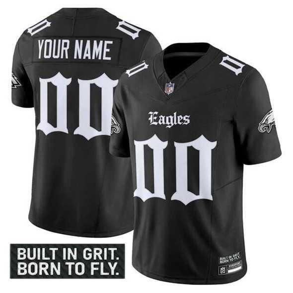 Men's Philadelphia Eagles Active Player Custom Black 2025 F.U.S.E. 'Gothic Philly Edition' Vapor Limited V2 Football Stitched Jersey,We sell and wholesale Men's Philadelphia Eagles Active Player Custom Black 2025 F.U.S.E. 'Gothic Philly Edition' Vapor Limited V2 Football Stitched Jersey on line form chian!