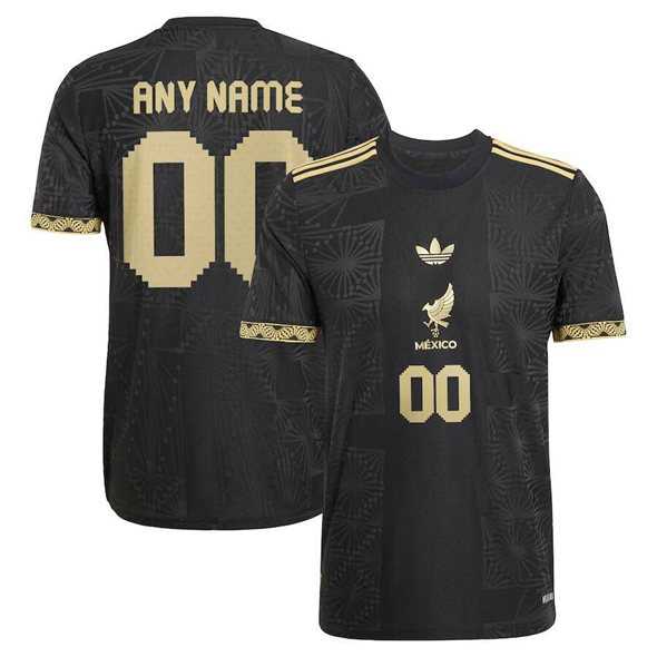 Men's Mexico Custom Black 2025 Soccer Jersey,We sell and wholesale Men's Mexico Custom Black 2025 Soccer Jersey on line form chian!
